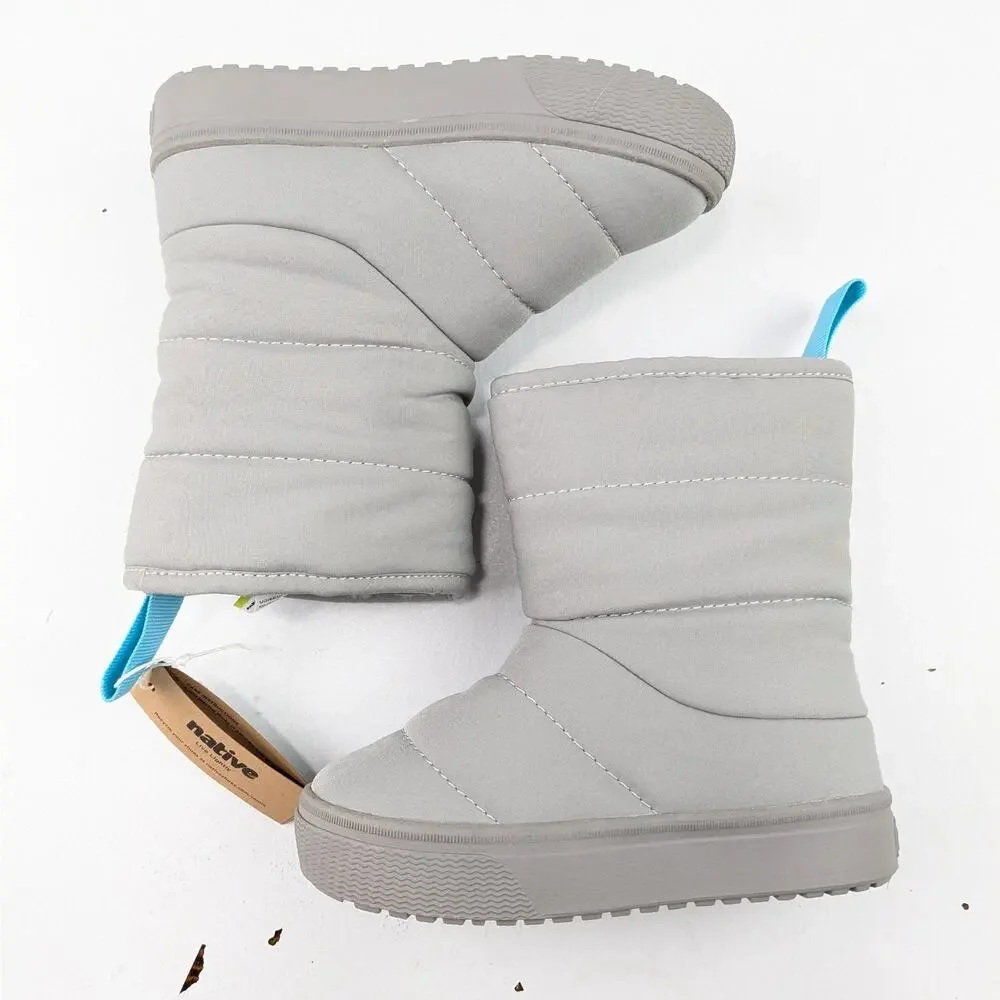 Native Chamonix Summit Bloom Pigeon Grey Winter Boots - Youth